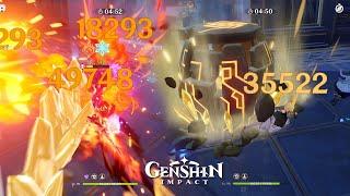 Genshin Impact - MC Geo vs Diluc Lv 90 All Domain Artifacts 90 Speed Run Gameplay