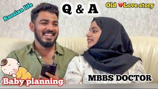 Q & A ഇത്രയും പ്രതീക്ഷിച്ചില്ല Baby planning  Doctor Life old Love story | yaseen vlogs family