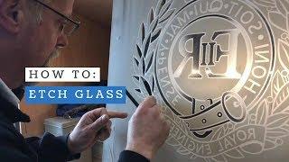 How To: Etch Glass - Sand Blast Carving Technique - Royal Engineers Cap Badge