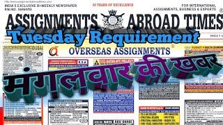 November 12, 2024 \\ Russia job's Vacancies, Assignment Abroad Times pdf