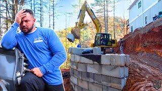 4,000 lbs Block Wall Collapses in Front of Customer | Operators First Day