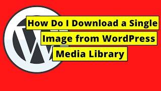 How Do I Download a Single Image from WordPress Media Library