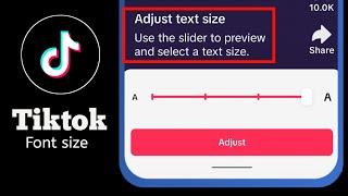 how to change font size on tiktok video | Adjust TikTok Font or Text size - New Update