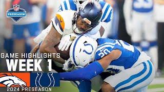 Denver Broncos vs. Indianapolis Colts | 2024 Preseason Week 1 Game Highlights