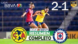 Club America vs Cruz Azul 2-1 Femenil Resumen Completo | Liga MX Femenil 2025 HD