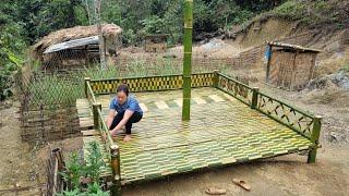 Girl lives alone in the forest for 1 year, builds a complete bamboo house | Lý Thị Phương