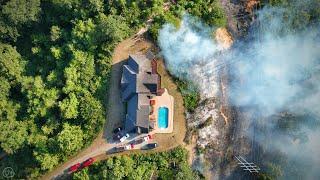 Brush Fires Threaten House in Rossville GA (8/27/24)