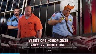 Big Bossman recruits Nails to take out Deputy Dink in a best of 3 Horror Match