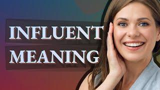 Influent | meaning of Influent