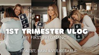 1ST TRIMESTER VLOG | 5-13 weeks | finding out, first scans and symptoms 