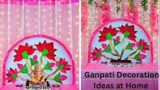 Ganpati Decoration ideas at Home | Festival Decoration Ideas | Unique Ganpati i Decoration