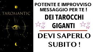 TAROCCONI  POTENTE MESSAGGIO PER TE !!! Devi saperlo SUBITO ⏰#letturatarocchi