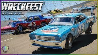 The King's Wing is Back! | Wreckfest | NASCAR Legends Mod - Talladega