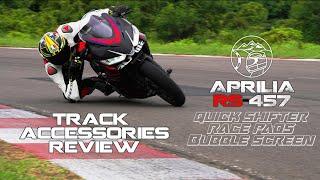 2024 Aprilia RS457 Track Accessories Review | Sagar Sheldekar Official