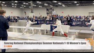 Fencing National Championships Summer Nationals Y-10 Women's Epee