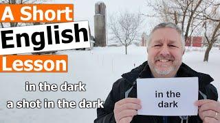 Learn the English Phrases "in the dark" and "a shot in the dark"