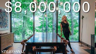 TOURING THIS $8,000,000 MODERN HOUSE IN THE WOODS