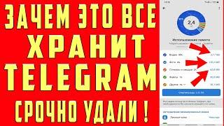 Освободил 42.5 ГБ Памяти Всего за 1 Минуту  Как Очистить Кеш TELEGRAM на Андроиде и Айфоне?