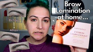 TRYING AT HOME BROW LAMINATION! | Kirby Rose