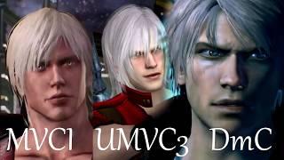 Dante's Face Side Comparison DMC3 DMC4 DmC UMVC3 & MVCInfinite