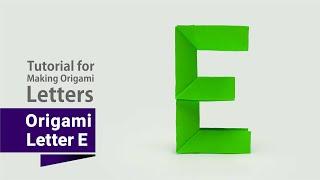 How to make origami Letter E - Step by step tutorial