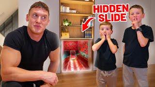 We built a HIDDEN SLIDE in our dream house | Full Build & Tour