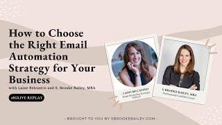 How to Choose the Right Email Automation Strategy for Your Business with Laine Belcastro