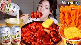 바밤바 막걸리?!!혼술하기 좋은 편의점 안주 먹방매콤순대 곱창볶음에 불막창!&치즈 라볶이convenience store food mukbang,tteokbokki ASMR