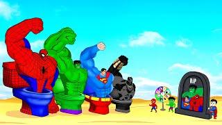 Rescue HULK Family & SPIDERMAN vs AVENGERS SKIBIDI TOILET : Who Is The King Of Super Heroes? - FUNNY