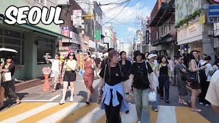 Seongsu-dong Cafe Street Walking Tour. Seoul City Korea 4k City Tour