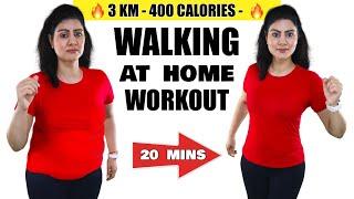 Beginner’s 20 Mins FAST Walking AT Home For Weight Loss  400 CALORIES Fat Burning Cardio Workout