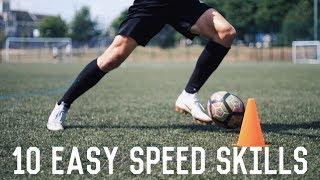 10 Easy Speed Dribbling Moves To Beat Defenders | Easy Match Skills Tutorial