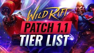 BEST Champions TIER List - Wild Rift Patch 1.1