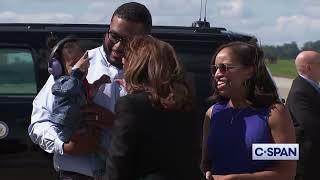 Kamala Harris arrives for campaign event in Pittsburgh, Pennsylvania