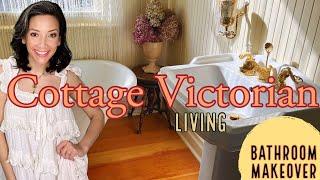 Cottage Victorian Makeover - Modern Bathroom Decorating - Thrifted & Antique Decor