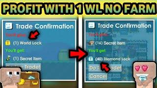 NEW PROFIT WITH 1 WL WITHOUT FARMING (PROFIT 2020) | Growtopia - Profit Method