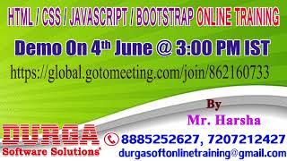 HTML/CSS/JAVASCRIPT/BOOTSTRAP Online Training