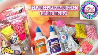 STRAWBERRY BANANA BLIZZARD SLIME KIT REVIEW | TWINSTASTIC SLIME PH | DIY SLIME | BLEZD SLIMES