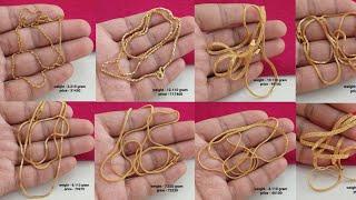 Light weight gold fancy chain designs with weight & price || latest gold daily use chain designs ||