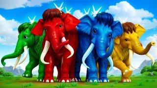 4 Color Mammoth Battle Royale! | Epic Fight in Animal Revolt Battle Simulator