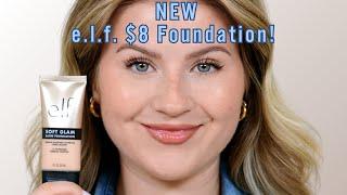 NEW $8 elf Soft Glam Satin Foundation Review & Wear Test | Milabu