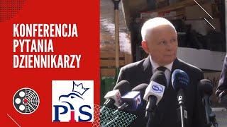 J. Kaczyński: pytania #powódź [środki z UE, Kierwiński, kongres PiS, ocena rządu]