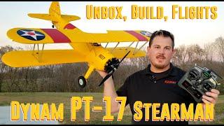 Dynam - PT-17 - Unbox, Build, Maiden Flights