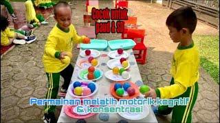 Ide permainan anak melatih motorik,kognitif dan konsentrasi dengan bola warna