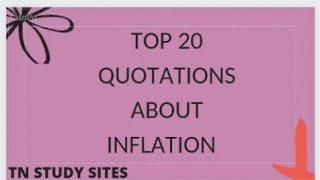Quotations about Inflation  Essay//For 2nd year students//