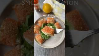 Smoked Salmon Roll Ups! In just 10 minutes!!!  #shorts