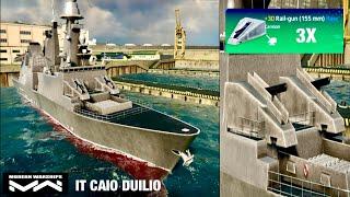 MODERN WARSHIPS: IT CAIO DUILIO,using 3x rail gun for sniping,online gameplay