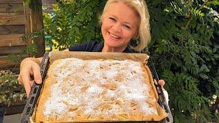 Luftiger Apfelkuchen mit vielen Äpfeln, schnell und unkompliziert! Leckeres Rezept Apfelkuchen