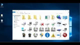 Иконки Windows 10 в стиле оформления Windows 7