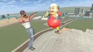 Franklin Fight Giant Motu in Indian Bike Driving 3D